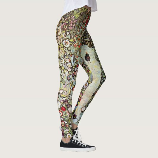 Tuinpad met kippen, Gustav Klimt, Art Nouveau Leggings (Rechts)