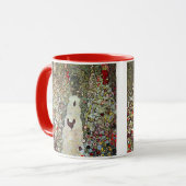 Tuinpad met kippen, Gustav Klimt, Art Nouveau Mok (Voorkant links)