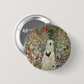 Tuinpad met kippen, Gustav Klimt, Art Nouveau Ronde Button 5,7 Cm (Voorkant /achterkant)
