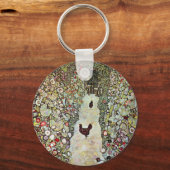 Tuinpad met kippen, Gustav Klimt, Art Nouveau Sleutelhanger (Voorkant)