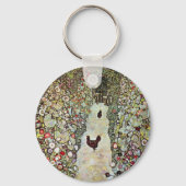 Tuinpad met kippen, Gustav Klimt, Art Nouveau Sleutelhanger (Achterkant)