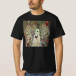 Tuinpad met kippen, Gustav Klimt, Art Nouveau T-shirt<br><div class="desc">Pad in de tuin met kippen (1916) door Gustav Klimt is een Victoriaans schilderij van het Symbolisme in het tijdperk van de kunst. Een natuur scène met kippen in de achtertuin van de bloemtuin op een boerderij. Over de kunstenaar: Gustav Klimt (1862-1918) was een Oostenrijkse symbolistische schilder en een van...</div>