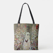 Tuinpad met kippen, Gustav Klimt, Art Nouveau Tote Bag (Achterkant)