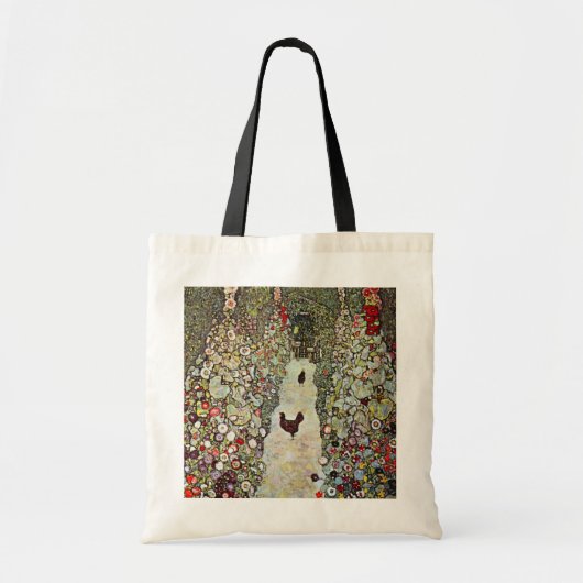 Tuinpad met kippen, Gustav Klimt, Art Nouveau Tote Bag (Voorkant)