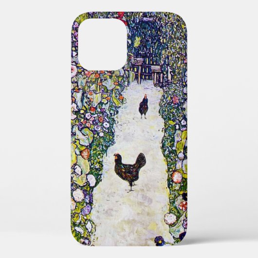 Tuinpad met kippen, Gustav Klimt Case-Mate iPhone Case (Achterkant)