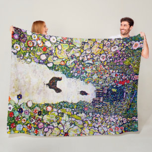 Tuinpad met kippen, Gustav Klimt Fleece Deken