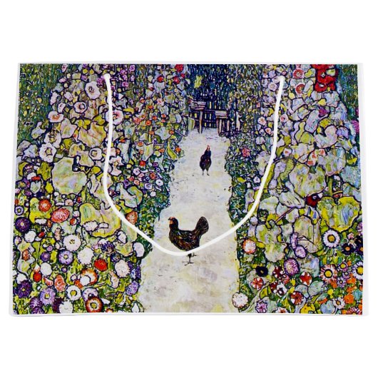 Tuinpad met kippen, Gustav Klimt Groot Cadeauzakje (Voorkant)