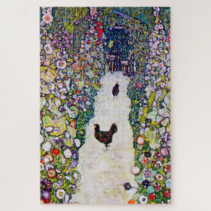 Tuinpad met kippen, Gustav Klimt Legpuzzel