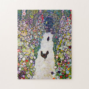 Tuinpad met kippen, Gustav Klimt Legpuzzel