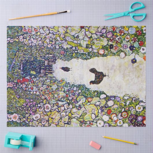 Tuinpad met kippen, Gustav Klimt Tissuepapier (Craft)
