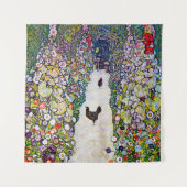 Tuinpad met kippen, Gustav Klimt Wandkleed (Voorkant)