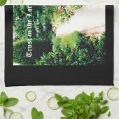 Tuinpad met Spreuken 3:5-6 Theedoek (Gevouwen)