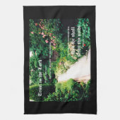 Tuinpad met Spreuken 3:5-6 Theedoek (Verticaal)