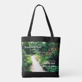 Tuinpad met Spreuken 3:5-6 Tote Bag (Achterkant)