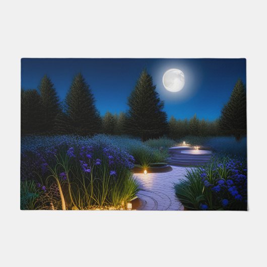 Tuinpad onder de volle maan deurmat (Voorkant)
