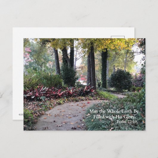 Tuinpad Religieus script Briefkaart (Voorkant / Achterkant)