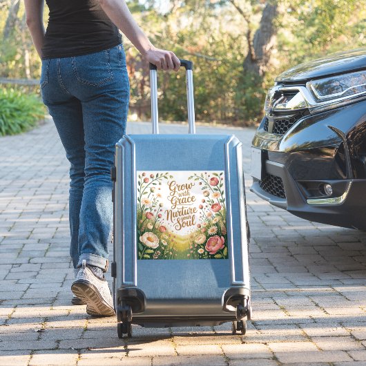 Tuinpad Scene Groeien Met Grace Extra Large Sticker (Koffer Insitu)