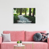 Tuinpad - Volg je dromen Canvas Afdruk (Insitu (Woonkamer))