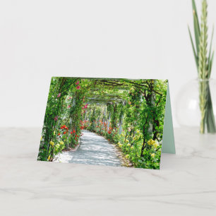 Tuinpad wenskaart feestdagen kaart