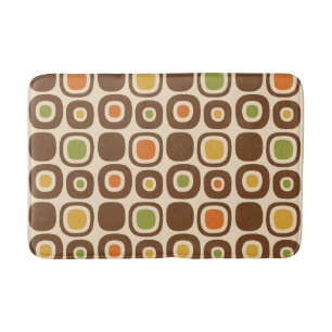 Tuinpadpatroon in mid-century modern-stijl badmat