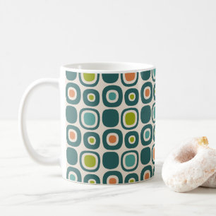 Tuinpadpatroon in mid-century modern stijl koffiemok