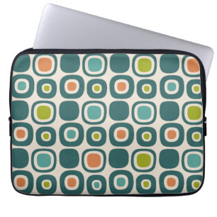 Tuinpadpatroon in mid-century modern stijl laptop sleeve