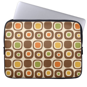 Tuinpadpatroon in mid-century modern stijl laptop sleeve
