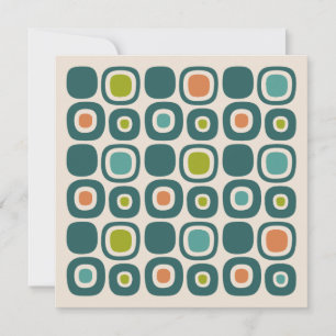 Tuinpadpatroon in mid-century modern stijl save the date