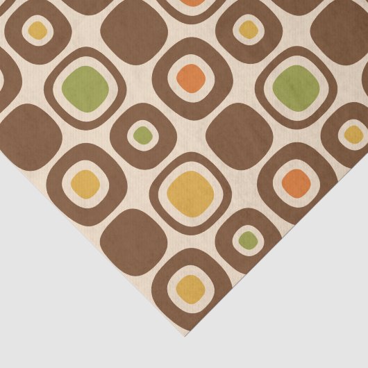 Tuinpadpatroon in mid-century modern stijl tissuepapier (Detail)