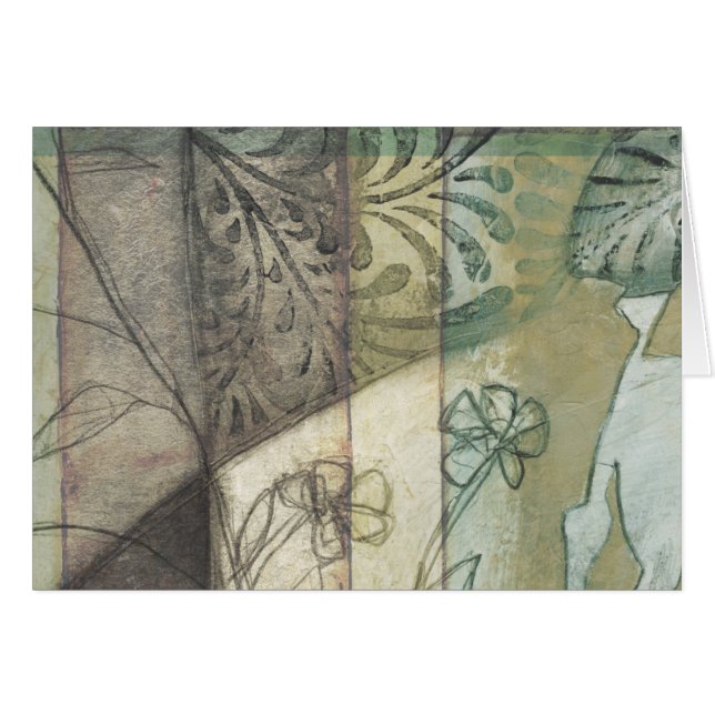 Tuinpaneel met bladeren, bloemen en gras (Voorkant Horizontaal)