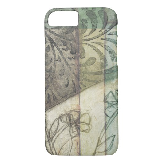 Tuinpaneel met bladeren, bloemen en gras Case-Mate iPhone case (Achterkant)