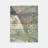 Tuinpaneel met bladeren, bloemen en gras fleece deken (Voorkant)