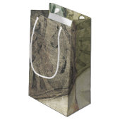 Tuinpaneel met bladeren, bloemen en gras klein cadeauzakje (Achterkant Gekanteld)