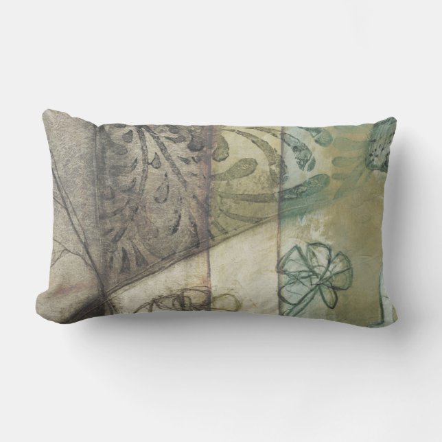 Tuinpaneel met bladeren, bloemen en gras kussen (Voorkant)