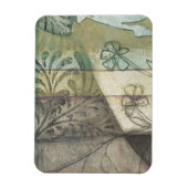 Tuinpaneel met bladeren, bloemen en gras magneet (Verticaal)