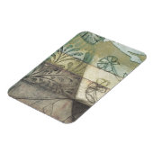 Tuinpaneel met bladeren, bloemen en gras magneet (Linkerzijde)