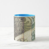 Tuinpaneel met bladeren, bloemen en gras mok (Midden)