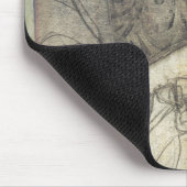 Tuinpaneel met bladeren, bloemen en gras muismat (Hoek)