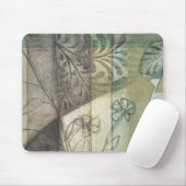 Tuinpaneel met bladeren, bloemen en gras muismat (Met muis)