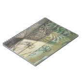 Tuinpaneel met bladeren, bloemen en gras notitieboek (Linkerzijde)