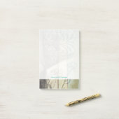 Tuinpaneel met bladeren, bloemen en gras post-it® notes (Op bureau)