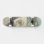 Tuinpaneel met bladeren, bloemen en gras skateboard (Horizontaal)