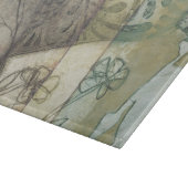 Tuinpaneel met bladeren, bloemen en gras snijplank (Hoek)