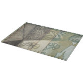 Tuinpaneel met bladeren, bloemen en gras snijplank (Hoek)