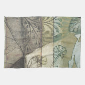 Tuinpaneel met bladeren, bloemen en gras theedoek (Horizontaal)