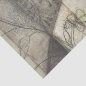 Tuinpaneel met bladeren, bloemen en gras tissuepapier (Detail)