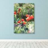 Tuinpapaver (door Mildred Anne Butler) Canvas Afdruk (Insitu (Houten vloer))