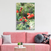 Tuinpapaver (door Mildred Anne Butler) Canvas Afdruk (Insitu (Woonkamer))