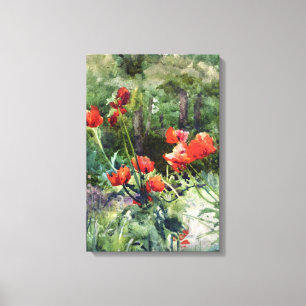 Tuinpapaver (door Mildred Anne Butler) Canvas Afdruk