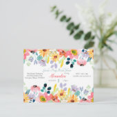 Tuinpartij Bridal Shower Invitation Briefkaart (Staand voorkant)